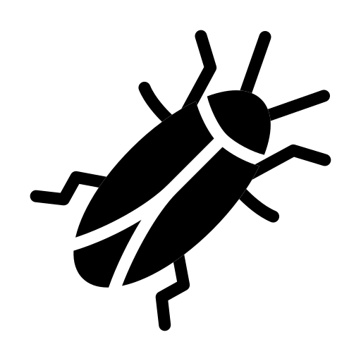 a black and white image of a bug on a white background