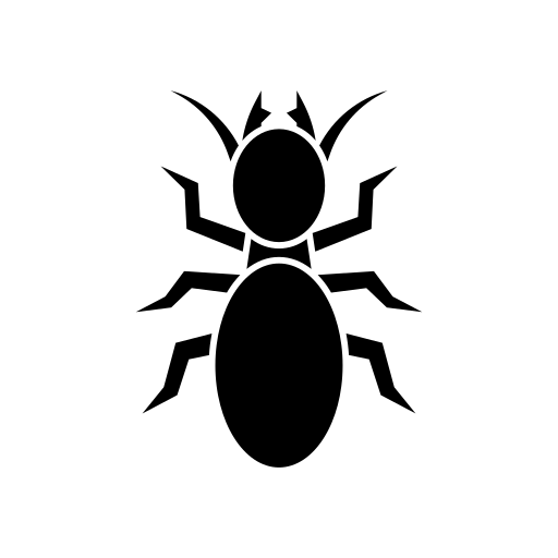 a bug on a green white background